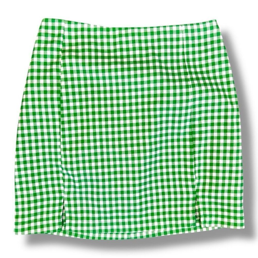 Love On A Hanger Shamrock Gingham Mini Skirt Sz 7